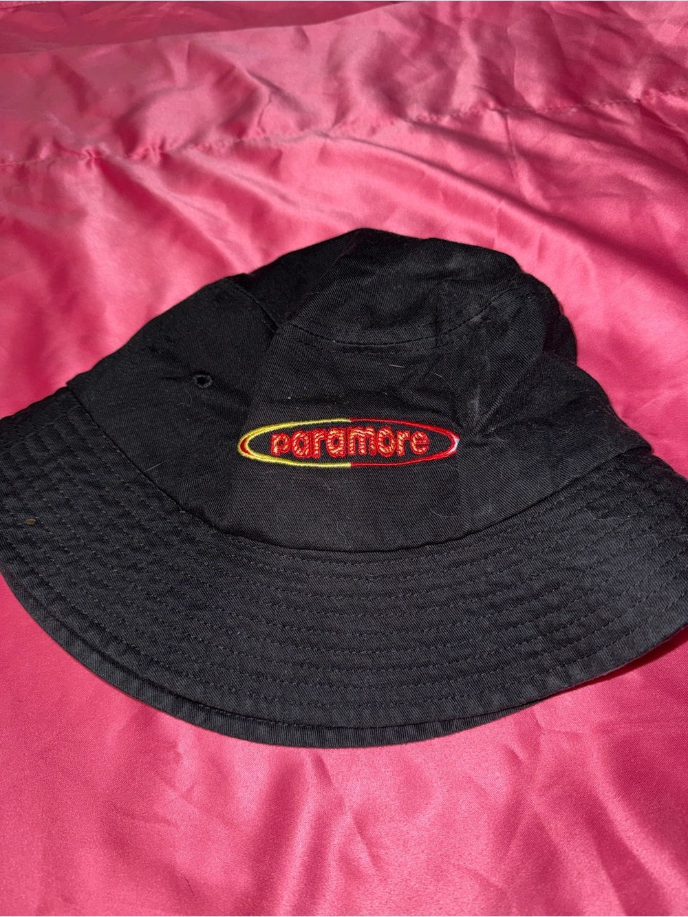 Paramore Black Embroidered Bucket Hat